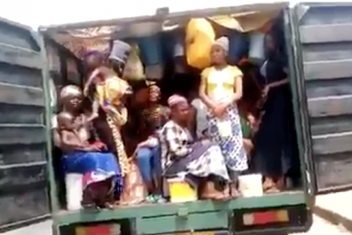 Kayaye in cargo trucks