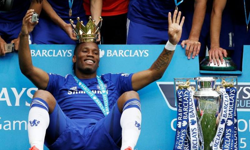 Didier Drogba won the Premier League title four times with Chelsea