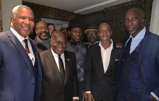 Akufo-Addo hangs out with Wesley Snipes, Ozwald Boateng and billionaire Robert Smith