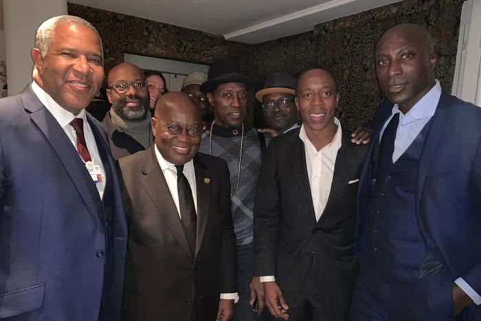 Akufo-Addo hangs out with Wesley Snipes, Ozwald Boateng and billionaire Robert Smith