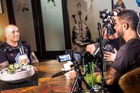 Marcus in 2019 with his soul brother, Joe Rogan, who was an early investor in Onnit.