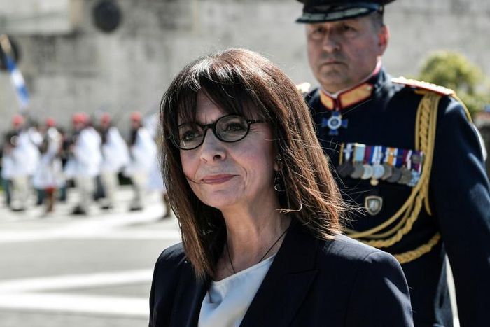 Greece's first woman President Katerina Sakellaropoulou vows to defend borders and rights but warns also of the need to tame the coronavirus crisis