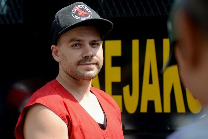 Nicholas Carr's antics were caught in a viral video that saw him carry out a campaign of destruction in Seminyak