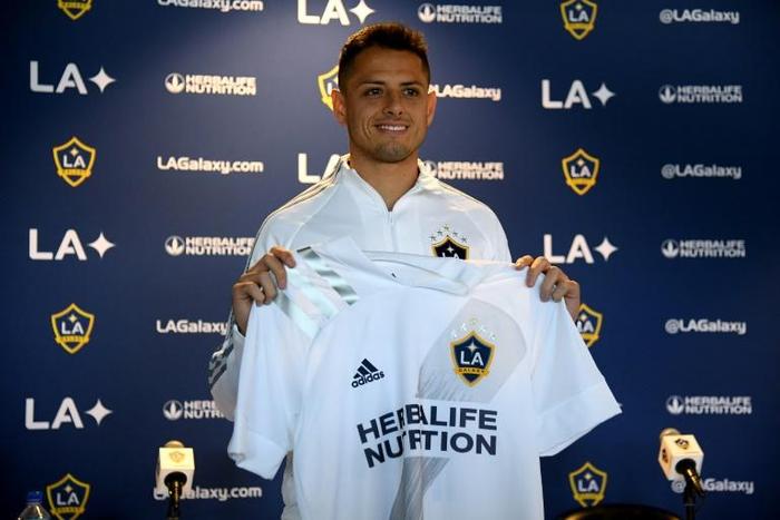 Javier Hernandez played down talk of retirement at his Los Angeles Galaxy unveiling on Thursday