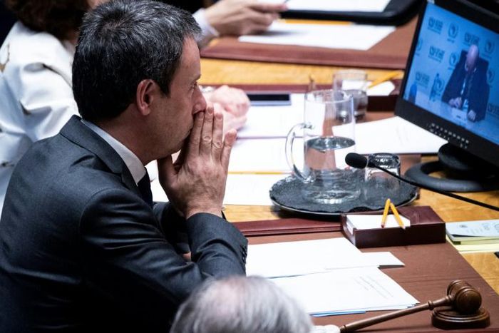 Belgian foreign minister Philippe Goffin, pictured at a Security Council meeting on February 11, 2020, says committing troops would require the approval of parliament