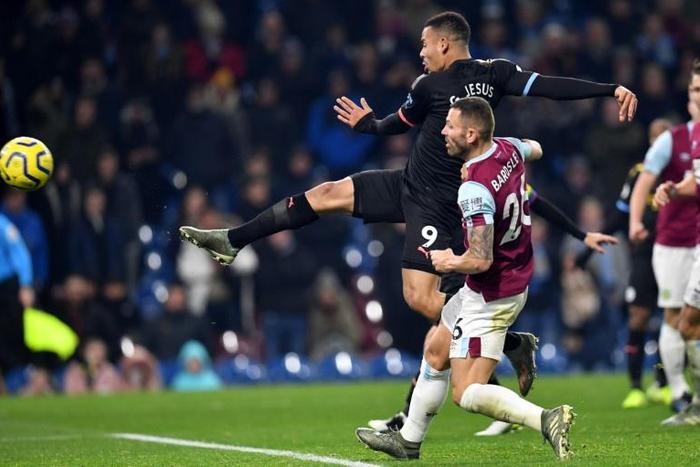 Gabriel Jesus scored twice for Manchester City against Burnley