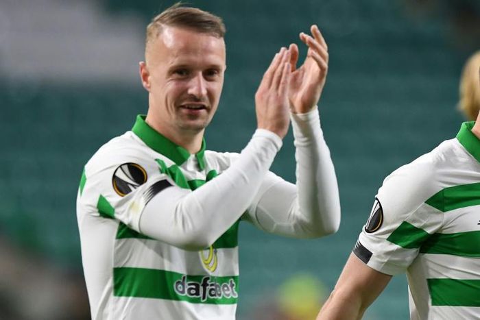 Hat-trick hero: Leigh Griffiths scored a hat-trick in Celtic's 5-0 thrashing of St Mirren
