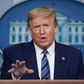 US President Donald Trump during his daily briefing on the novel coronavirus, COVID-19, on April 21, 2020