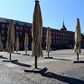 Public spaces such as the Plaza Mayor in central Madrid have already largely emptied