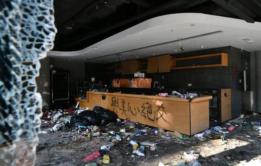 Starbucks, which in Hong Kong is operated by Maxim's, has seen its shops trashed