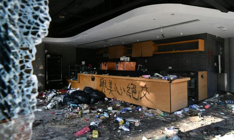 Starbucks, which in Hong Kong is operated by Maxim's, has seen its shops trashed