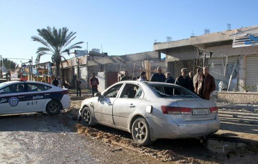 An air strike in Zawiya near the Libyan capital Tripoli hit a pharmacy, a bakery and cars parked on the street, the mayor of the town said