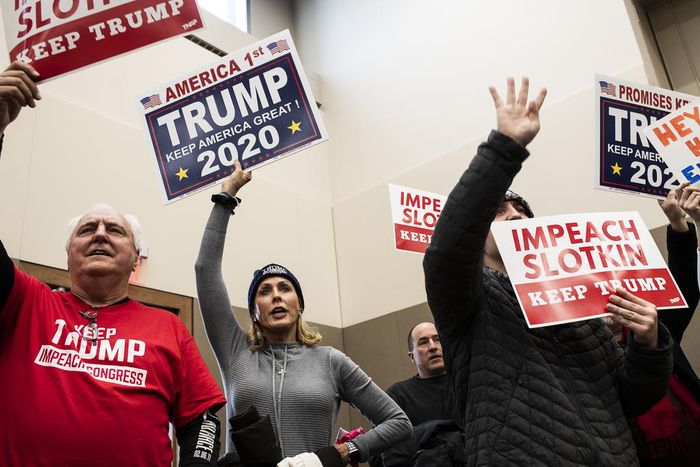 Slotkin, Backing Impeachment, Draws Instant Protests, and Applause