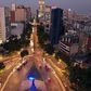 Light traffic travels on Mexico City's Reforma Avenue on March 23