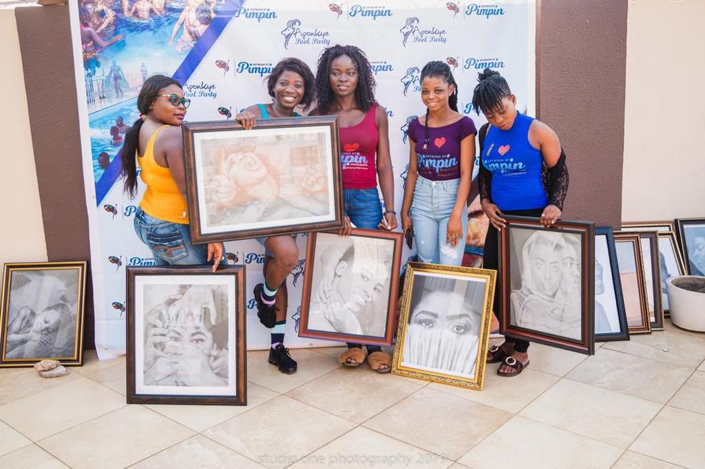 Pimpin artistry at the aponkye pool party