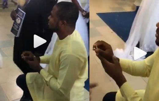 Man left embarrassed as pastor stops him from proposing to his girlfriend at a wedding ceremony