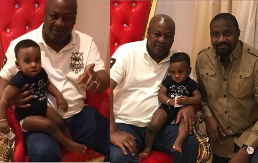 Photos: John Mahama visits Dumelo family