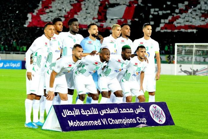CAF Champions League contenders Raja pose ahead of a Casablanca derby against Wydad two months ago