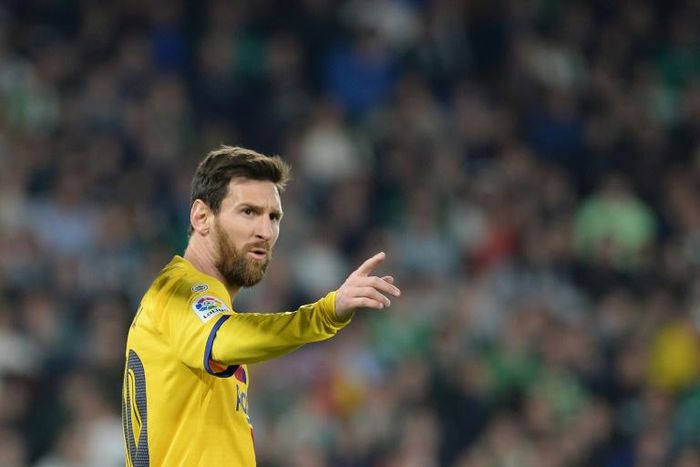 Barcelona's Argentine forward Lionel Messi (pictured February 9, 2020) said, "We will have to wait to see if it is true or not" that the club's former PR company oversaw accounts attacking club members