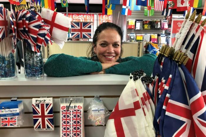 Susan Braverman, president of The Flag Shop in Vancouver says there's been an uptick in local demand for the Union Jack and Saint George's Cross flags since Prince Harry and Meghan announced their move to Canada