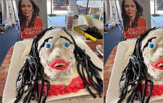 Comedian apologises for making a cake that 'looks like' New Zealand Prime Minister
