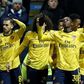 Arsenal's Eddie Nketiah celebrates scoring against Portsmouth