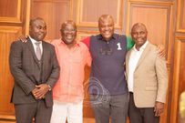 Ibrahim Mahama with Sam Jonah