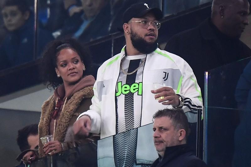 Rihanna watched the Juve vs Atletico Madrid game
