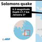 Map locating Solomon islands, rattled by a 6.3-magnitude earthquake on Monday.