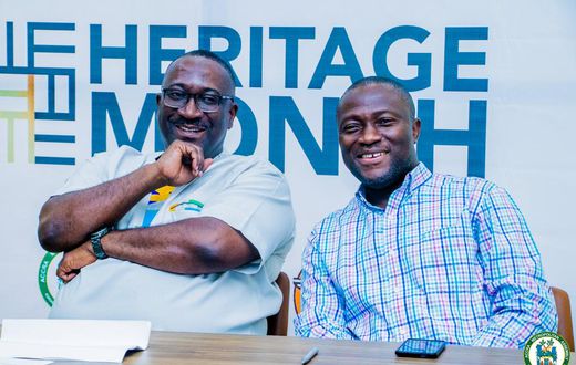 Mohammed Nii Adjei Sowah, Chief Executive Officer of AMA with Sam Atta-Mensah