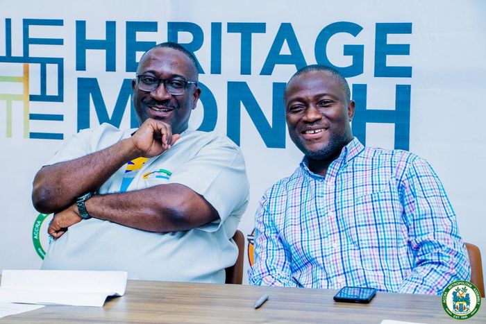 Mohammed Nii Adjei Sowah, Chief Executive Officer of AMA with Sam Atta-Mensah