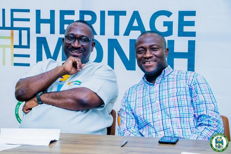 Mohammed Nii Adjei Sowah, Chief Executive Officer of AMA with Sam Atta-Mensah