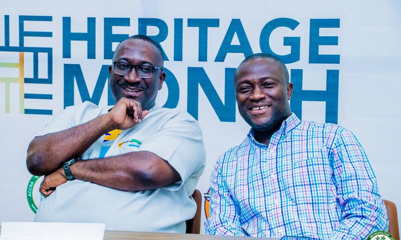 Mohammed Nii Adjei Sowah, Chief Executive Officer of AMA with Sam Atta-Mensah