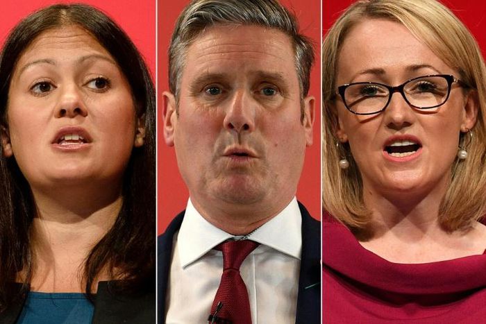 The three Labour leadership candidates (L-R) Lisa Nandy, Keir Starmer and Rebecca Long-Bailey