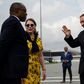 US Secretary of State, Mike Pompeo (R), and his wife, Susan Pompeo (C), travelled to Angola
