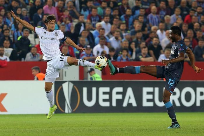 John Obi Mikel (R) in action for Trabzonspor -- the Nigerian left the Turkish side this week because he did not want to play on during the coronavirus pandemic