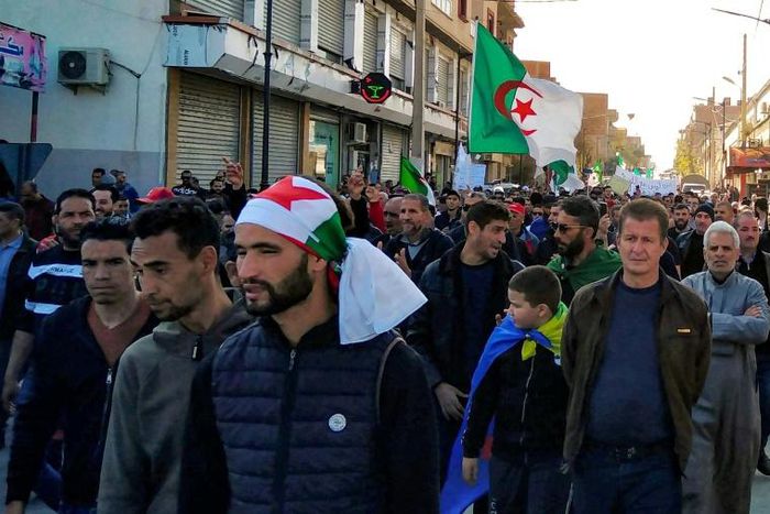 Algerians march in Bordj Bou Arreridj. Today, Algeria's protests are smaller than in spring 2019, but the Hirak movement remains strong