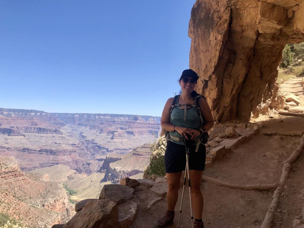 Making my way up the Grand Canyon on the second day.