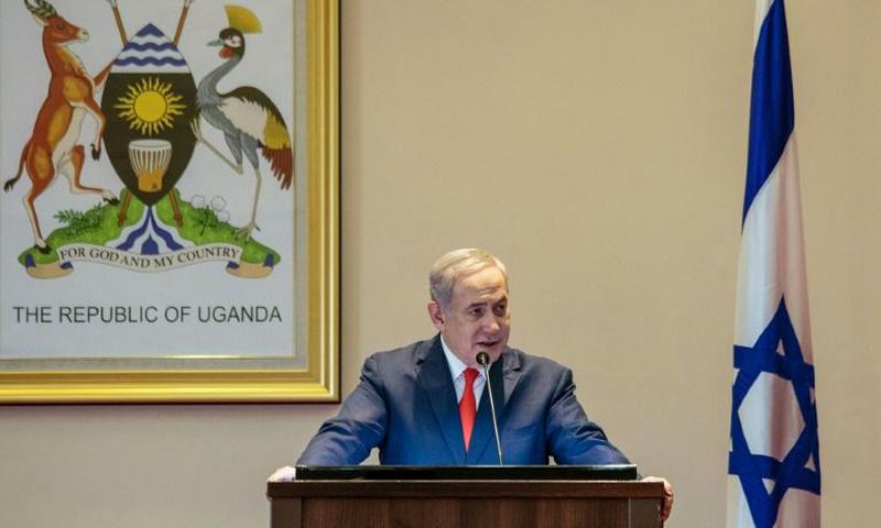 Israeli Prime Minister Benjamin Netanyahu says he met the leader of Sudan during his visit to Entebbe in Uganda