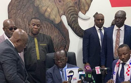 Nana Addo files nomination forms