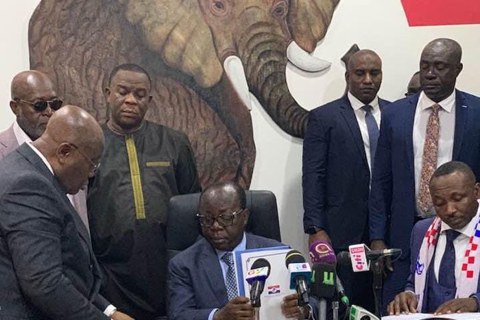 Nana Addo files nomination forms