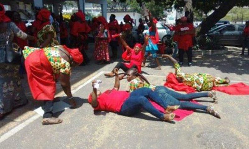 School feeding caterers picket