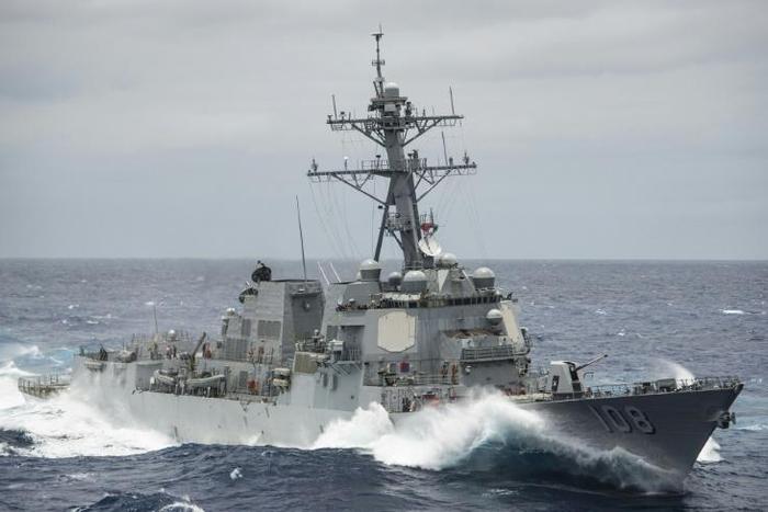 Guided-missile cruiser USS Wayne E. Meyer passed the Paracel Islands on Thursday