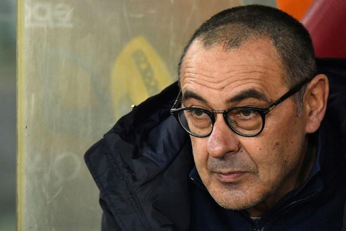 Under pressure: Maurizio Sarri took over as Juventus coach this season.