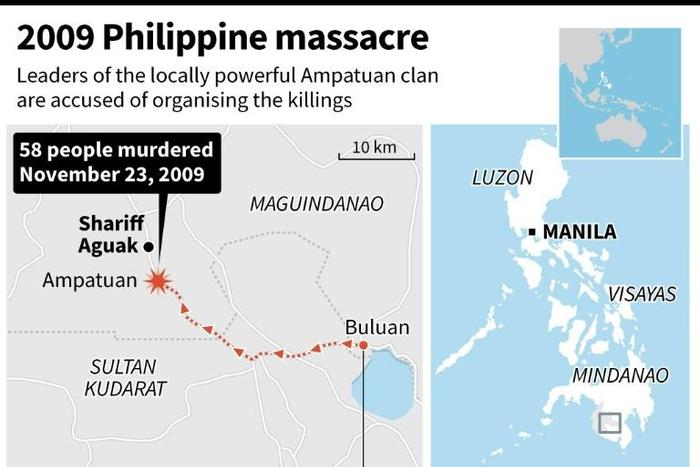 Graphic on the 2009 massacre in southern Philippines that left 58 people killed