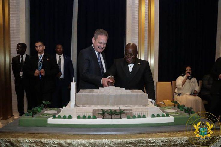 Nana Addo with National Cathedral design