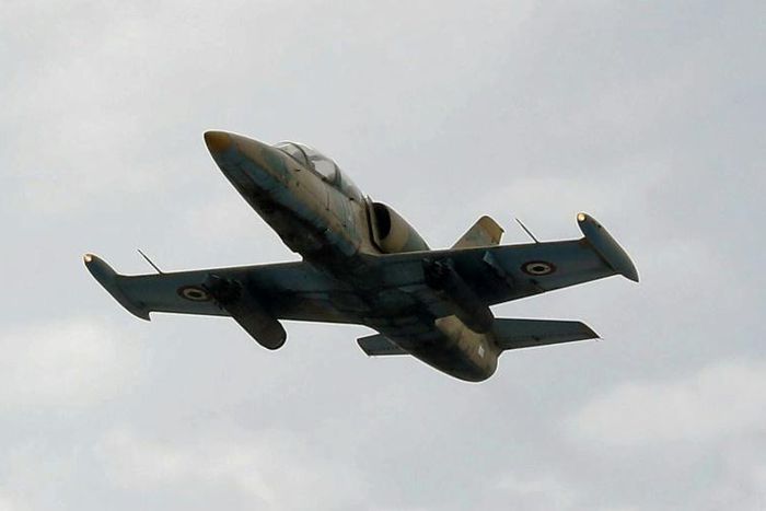 A file picture of an L-39 Albatros Syrian military aircraft of the type that was shot down Tuesday by a Turkish fighter jet over the northwestern Idlib province