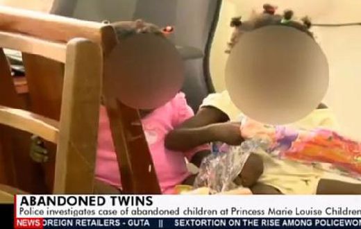 The twins were left in the care of another woman by their mum to use the washroom