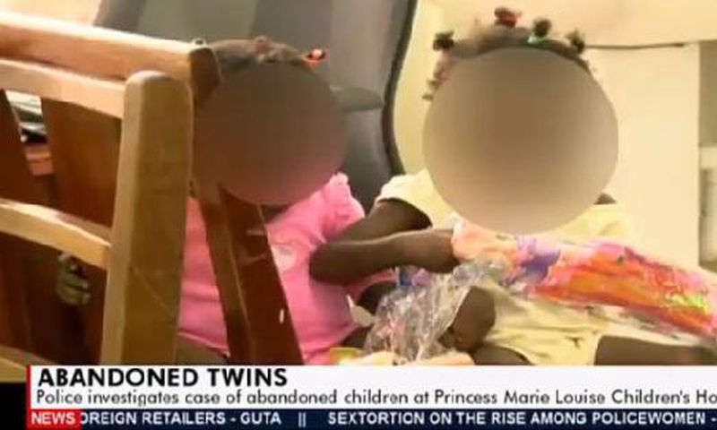 The twins were left in the care of another woman by their mum to use the washroom