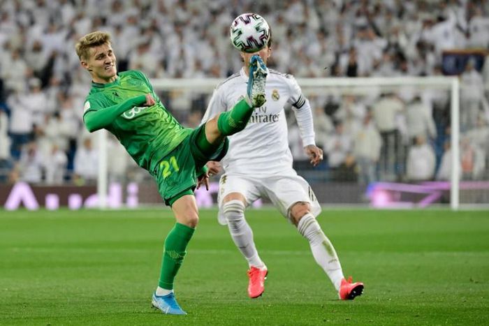 On taregt: Real Sociedad's Norwegian midfielder Martin Odegaard